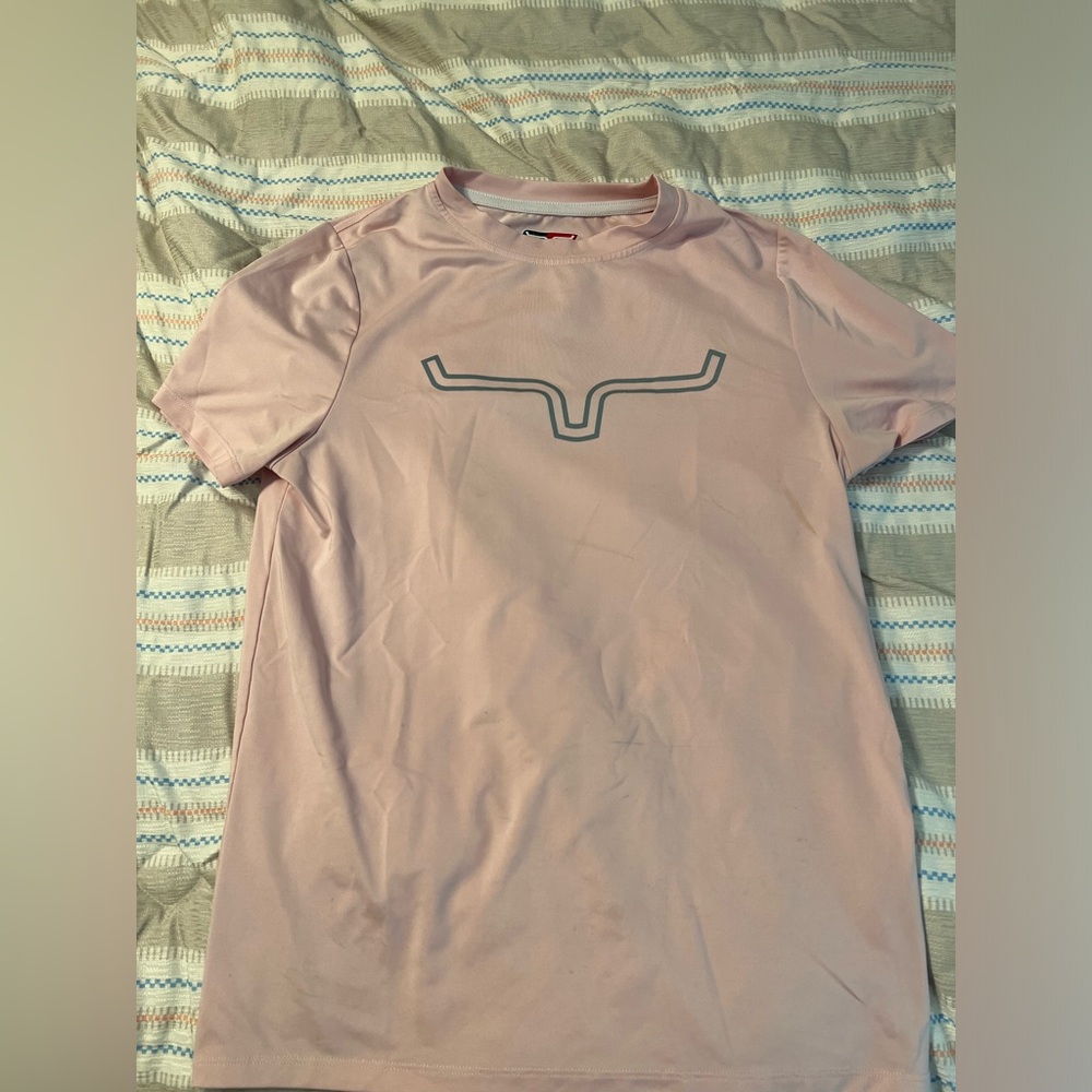 Kimes Ranch Pink T-Shirt with Gray Logo